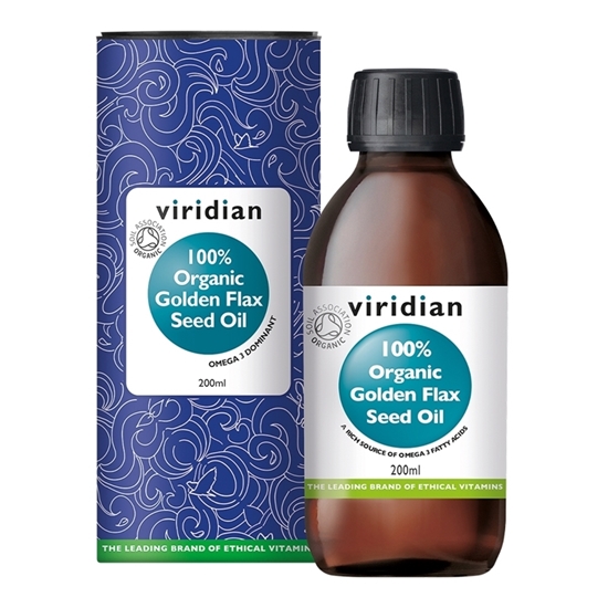 VIRIDIAN ORGANIC GOLDEN FLAXSEED OIL 200 ML VEGA OLIE